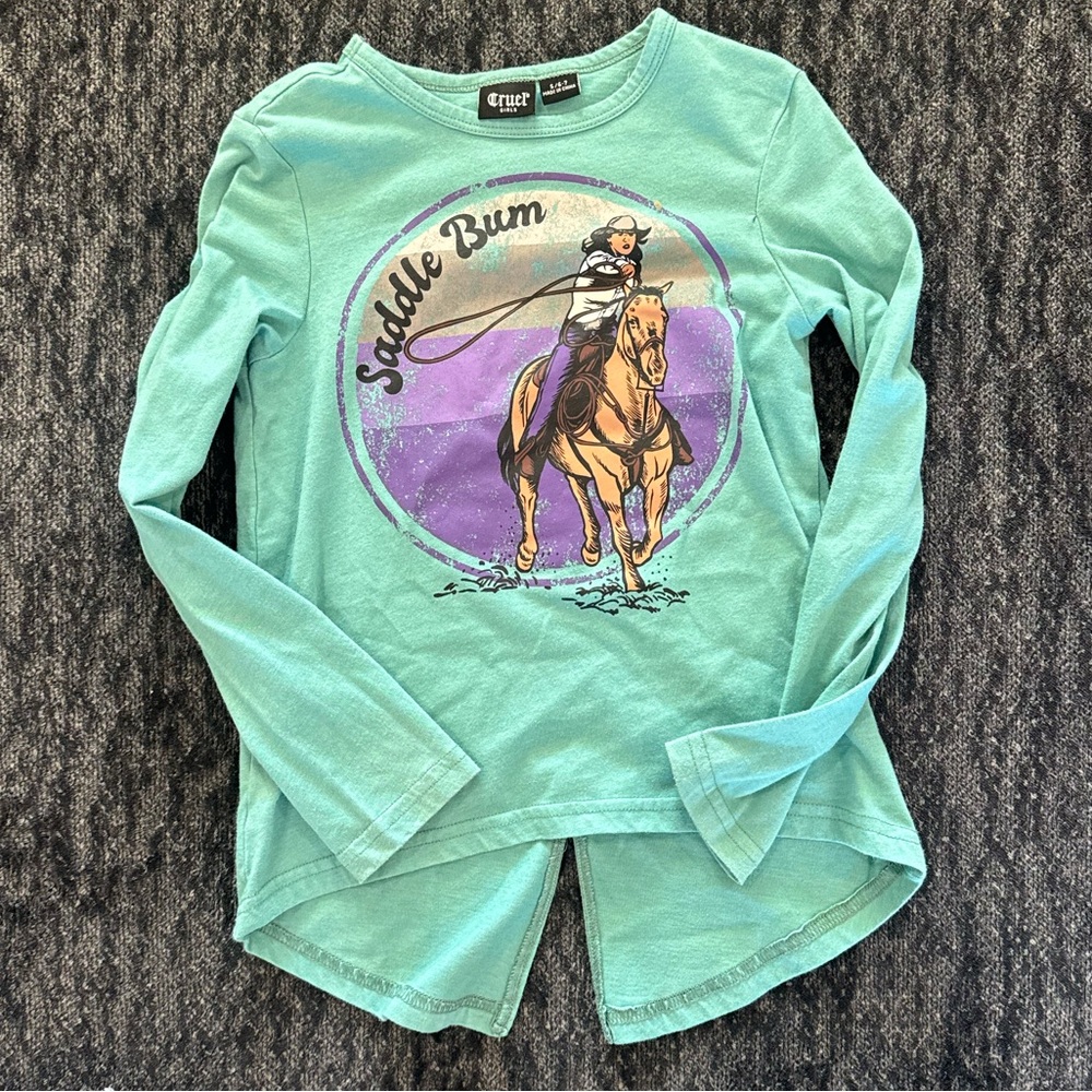 Cruel Girl Teal Long Sleeve Top